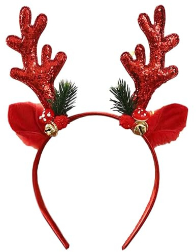 slothbyte Weihnachts Haarreif Weihnachtsbaum Geweih Haarreif,Weihnachtsschmuck, Weihnachts Rentier Stirnbänder für Weihnachten Halloween,Haarschmuck Weihnachtskopfschmuck für Damen, Kinder