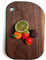 Small Wooden Chopping Board, Walnut Bread Board 25x15cm, Solid One-Piece Cutting Board for Kitchen, Cheese, Fruit or Breakfast Serving