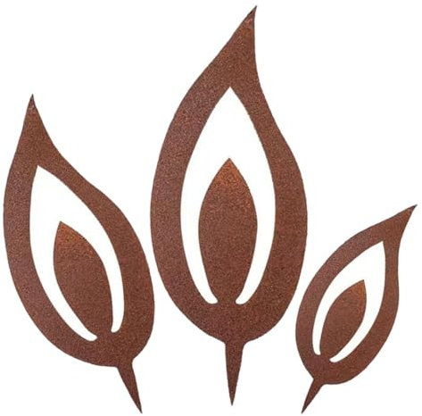 OSOLADY 3stücke Teiliges -wachskerzen-flammensteckern Rustikale Garten-Dekoration Für Weihnachten Metall-gartenstecker Für Einfahrten Und Gehwege Stilvolle Außenbeleuchtung Für