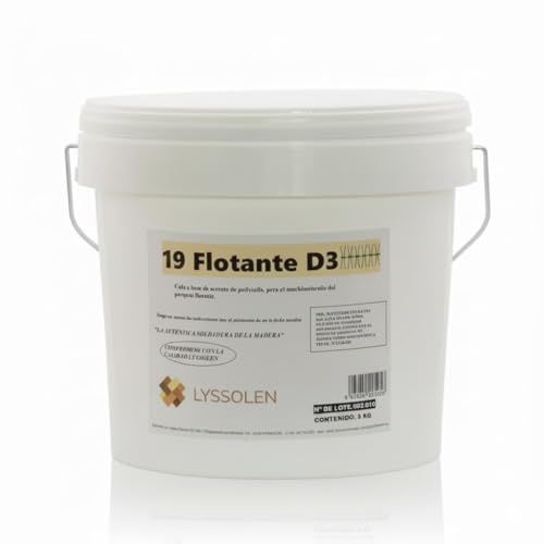 LYSSOLEN - Cola Blanca para Madera Extrafuerte 5kg - Adhesivo Profesional para Machihembrado de Parquet y Carpintería - Pegamento de Alta Resistencia y Fijación Duradera