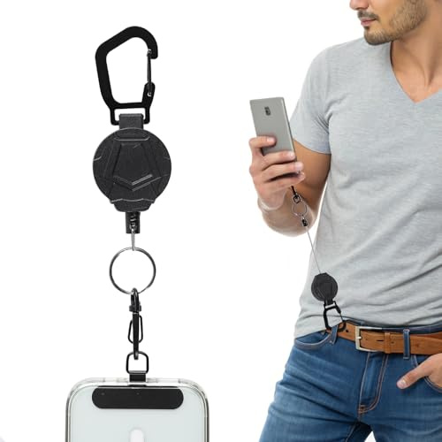 ToolSea Anti-theft Phone Lanyard, Retractable with Steel Cable