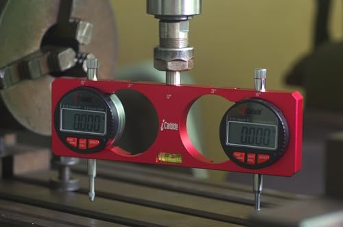 iCarbide -Mill & Lathe Tramming System - Tram, Align, & Square for Machine Calibration for Level,Angular Misalignment - Precise & Powerful - 0.0005”/0.01mm Digital Dial Indicators