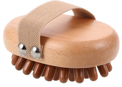 Gogogmee Holz massagebürste mit Mehrfach noppen Luftpolster für Sanfte Akupressur Natürlicher Holzgriff Umfassende Meridianmassage zur Entspannung von Kopfhaut und Körper