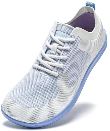 HOBIBEAR Zapatos unisex para caminar descalzo | caja ancha | zapatillas transpirables para el tiempo libre, Lila., 39 EU Larga