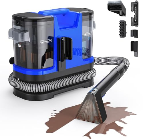 Lubluelu Upgrade Nasssauger, 600 W, 20 kPa, mit Selbstreinigung | Tragbarer Waschsauger für Teppiche, Polster und Autos mit 1,7 m Schlauch und 2 × 1,75 L Wassertanks für weniger Nachfüllen.