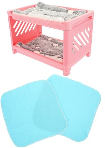 SHINEOFI Lit Multifonction pour Lapin et Hamster Cachette et Tapis Douillet Fourniture pour Rongeurs