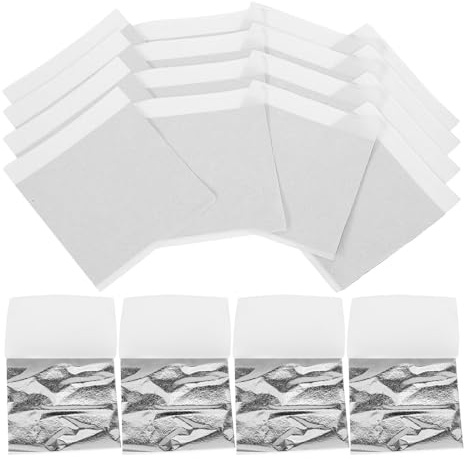BCOATH 100blätter Silberfolie zum Basteln Imitations blattsilber für DIY Handwerk Langlebige Dekorative Silberfolie Einfache Anwendung für Kreative Vergoldung und Kunstprojekte