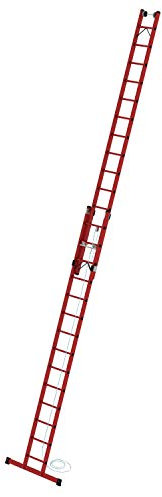 Vollkunststoff-Schiebe-Seilzugleiter mit Standtraverse, 2-teilig 2 x 14 Sprossen Arbeitshöhe bis ca. 8,30 m