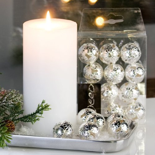 12-teiliges Dekokugel Set Marrakesch Metall Silber