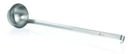 Mestolo in acciaio cromato – Con fugenlosem gancio manico in un unico pezzo, Xtra prezzo valore, in 4 diverse versioni/A1 – Ø 8 cm, lunghezza manico: 33 cm, Capacità: 0,12 litri/A2 – Ø 9 cm, lunghezza manico: 35 cm, Capacità: 0,20 litri/A3 – Ø 10 cm, lunghezza manico: 38 cm, Capacità: 0,25 litri/A4 – Ø 12 cm, lunghezza manico: 43 cm, Capacità: 0,50 litri, Ø 12 cm