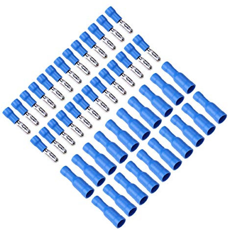 100pcs Blue Male And Female Insulated Wire Electrical Crimp Connector Terminal