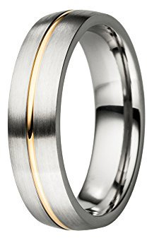 DOOSTI Herren Freundschaftsring/Partnerring Present Titan mit Gratis Gravur
