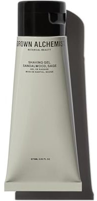 Grown Alchemist Beruhigendes Rasiergel für Männer mit Sandelholz & Salbei - Natürliches Bio-Aktives Gel für Empfindliche Haut - Gleitende Rasur mit Pflanzenwirkstoffen, 75mL