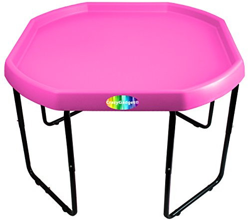 CrazyGadget® Children Kids Tuff Spot with Stand Colour Mixing Tray Large Plastic for Playing Toy Sand Pool Pit Water Game Animal Figures etc. - MADE IN UK (Pink)