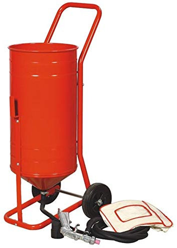 Sableuse Aérogommeuse Mobile sur Roulettes 56,70L 90lb 41kg