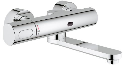 GROHE 36333000 Eurosmart Cosmopolitan E Mitigeur lavabo mural infra-rouge avec thermostatique, Chrome