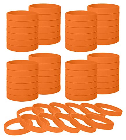 GOGO 60 braccialetti in silicone per adulti braccialetti in gomma per feste - arancione