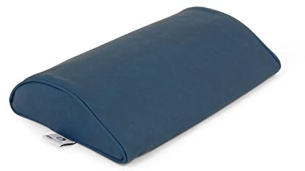 AFH Lordosekissen Quality | ca. 37 x 23 x 7cm | hochwertiger Kunstlederbezug (blau-türkis)