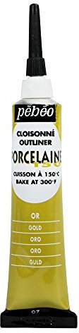 Pebeo Porcelaine 150 Porzellanfarbe Konturenfarbe, 20 ml, Gold
