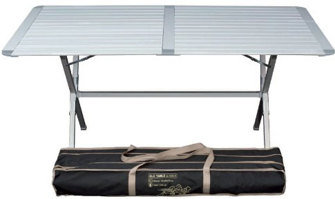 Tavolino da campeggio Genius, in alluminio, 150 x 80 cm