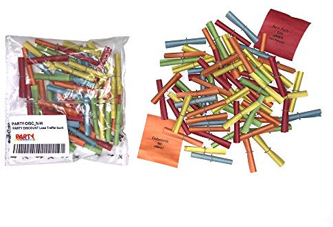 PARTY DISCOUNT ® Röllchenlose Nieten, bunt gemischt, 100 Stück