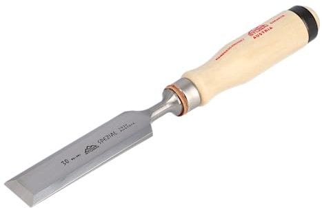 STUBAI Spezial Stemmeisen | schwedische Form | Klingenbreite 30 mm | Weißbuchen-Holzheft, polierte Fase | DIN 3139 | präzises Stechbeitel/Beitel für Holz | Profi-Qualität für Schreiner & Tischler
