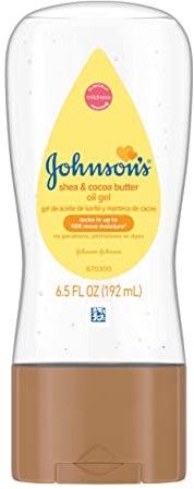 Johnson's Baby Oil Gel, Shea & Cocoa Butter, 6.5 Ounce (Pack of 6) by Johnson's Baby