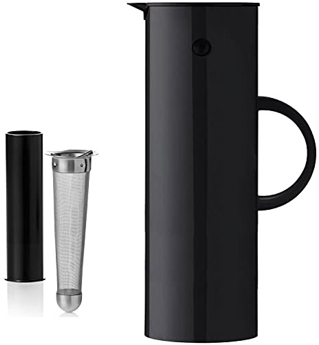Stelton Isolierkanne/Thermoskanne schwarz + gratis Teesieb