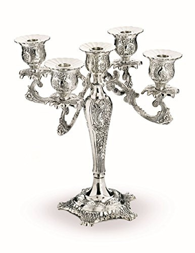 ROYAL QUEEN Silberner Kandelaber Silber Sheffield 5 Flammen Stil 700 cod.580145 cm 33,5x33,5x41h by Varotto & Co.