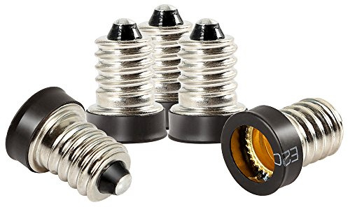 ELECTOP 5 Pack E14 to E12 Adapter Converters Light Sockets Lamp Holder