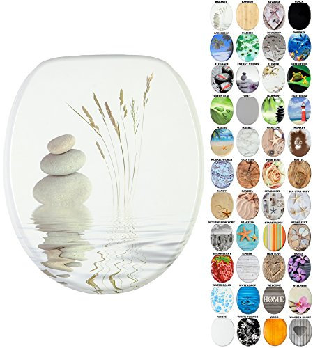 Sanilo Soft Close Toilet Seat, Wide Choice of New Toilet Seats, Stable Hinges, Easy to Mount (Balance)