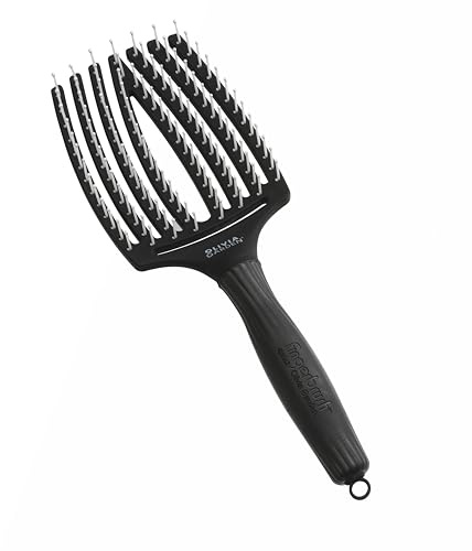 Olivia Garden - Fingerbrush - Nylon bristles - Large - Black