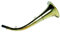 JANUEL - Corne d'Appel Laiton à Pavillon de Chasse 50cm Decor Sanglier