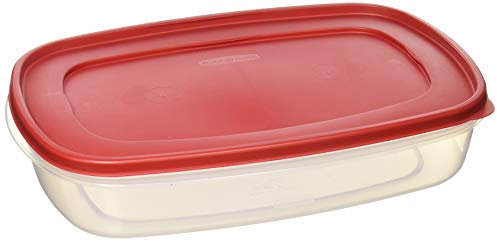 Rubbermaid Plastic Easy Find Lid Food Storage Container, 1.5 Gal, 1777163 Set of 2
