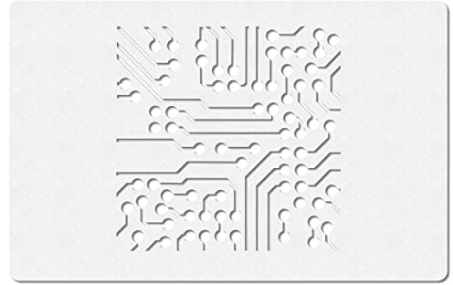 Herterich Products Pochoir aérographe pour Circuit électronique, Pochoir de Tatouage et de Graffiti, Design précis, réutilisable et résistant aux solvants