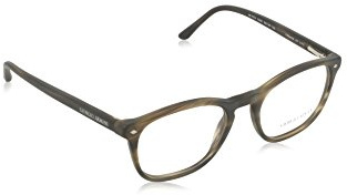 Giorgio Armani Für Mann 7074 Striped Matte Dark Brown Kunststoffgestell Brillen, 50mm
