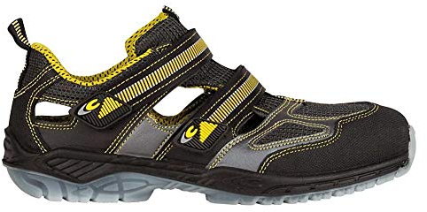 Cofra 30040-001.W44 ACE S1 P SRC säkerhetssandaler, svart/gul, storlek 44