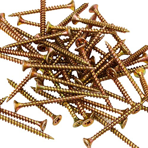 ForgeFix Multi-Purpose Single Thread Screws | 3.5 x 40mm | Zinc Yellow Passivated | Box 200