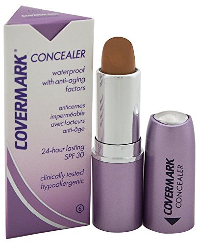 Covermark Correttore Waterproof Camouflage, Concealer Ipoallergenico SPF 30, Con Vitamina A, E & Rosa Moscata, Formula Senz'Acqua, Colore 06, Formato 6g