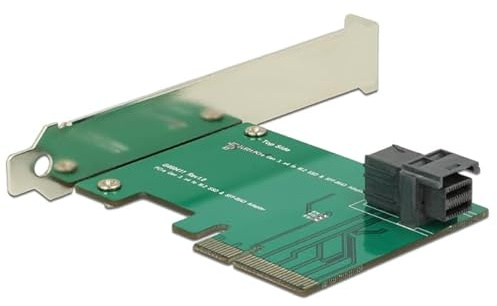 DeLOCK 89458 tarjeta y adaptador de interfaz mini SAS Interno - Accesorio (PCIe, mini SAS, PCIe 3.0, Negro, Verde, Plata, Caja, 12 Gbit/s)