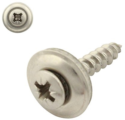 100 Stück Spenglerschrauben mit Dichtscheibe 15mm Kreuzschlitz 4,5x30 DIN 7995 Edelstahl A2 V2A
