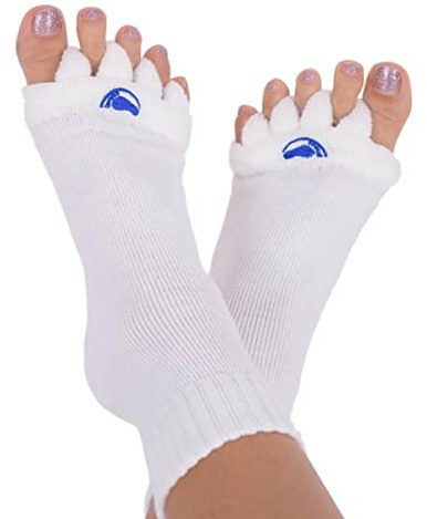 Happy Feet Original Fußausrichtungssocken mit Zehentrenner AUS WEIß M