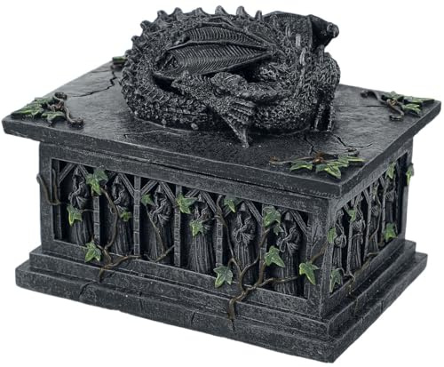 Nemesis Now Tarot-Box Drache, 17 cm, Schwarz, Kunstharz, Einheitsgröße