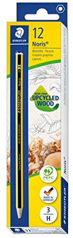 Staedtler 120-3 Matita In Grafito H, 12 Pezzi, Nero Giallo