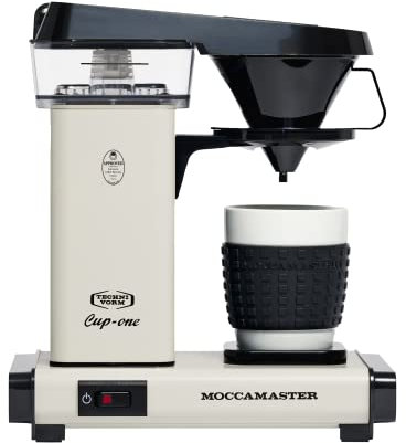 Moccamaster Cup-one Filter Coffee Machine, Aluminum, 1090 W, Off-White