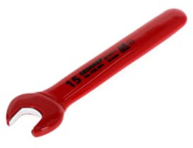 GEDORE VDE-Einmaulschlüssel, 15 mm, Hochwertiger Vanadium-Stahl, Nach EN 60900/IEC 60900