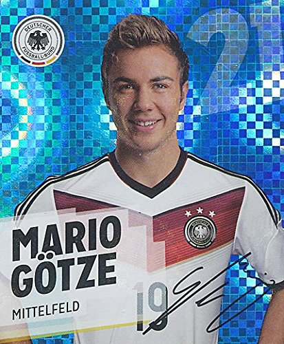 Carte pailletée / REWE DFB Coupe du monde 2014 Mario Götze n° 21 / 34 autocollants