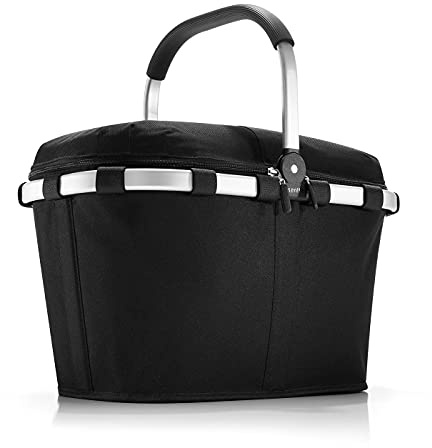 reisenthel coolerbag M pocket - Bolsa térmica para transportar comida, hecha de botellas PET recicladas, para llevar la comida al trabajo o al colegio, en negro