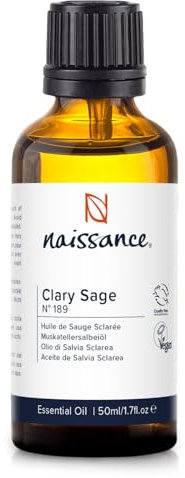 Naissance Muskatellersalbei Ätherisches Öl (Nr. 189) - 50ml - 100% Naturreines Muskatellersalbeiöl für Naturkosmetik, Aromatherapie, Duftlampe - Duftöl für Aroma Diffuser