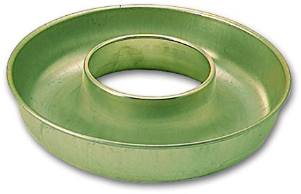 Moule à Savarin uni ouvert professionnel La Brunoise en fer blanc à 220mm de diamètre, Blanc, Classique